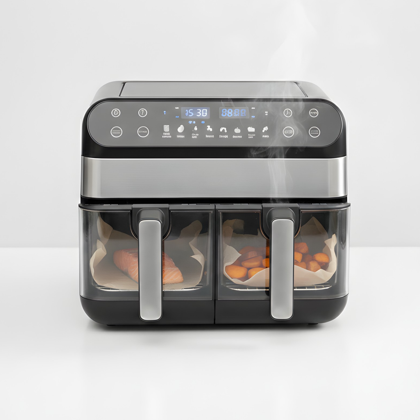 Air Fryer Duo 10L Expert Sans Huile® - 2400W Dual Zone 8 Prog