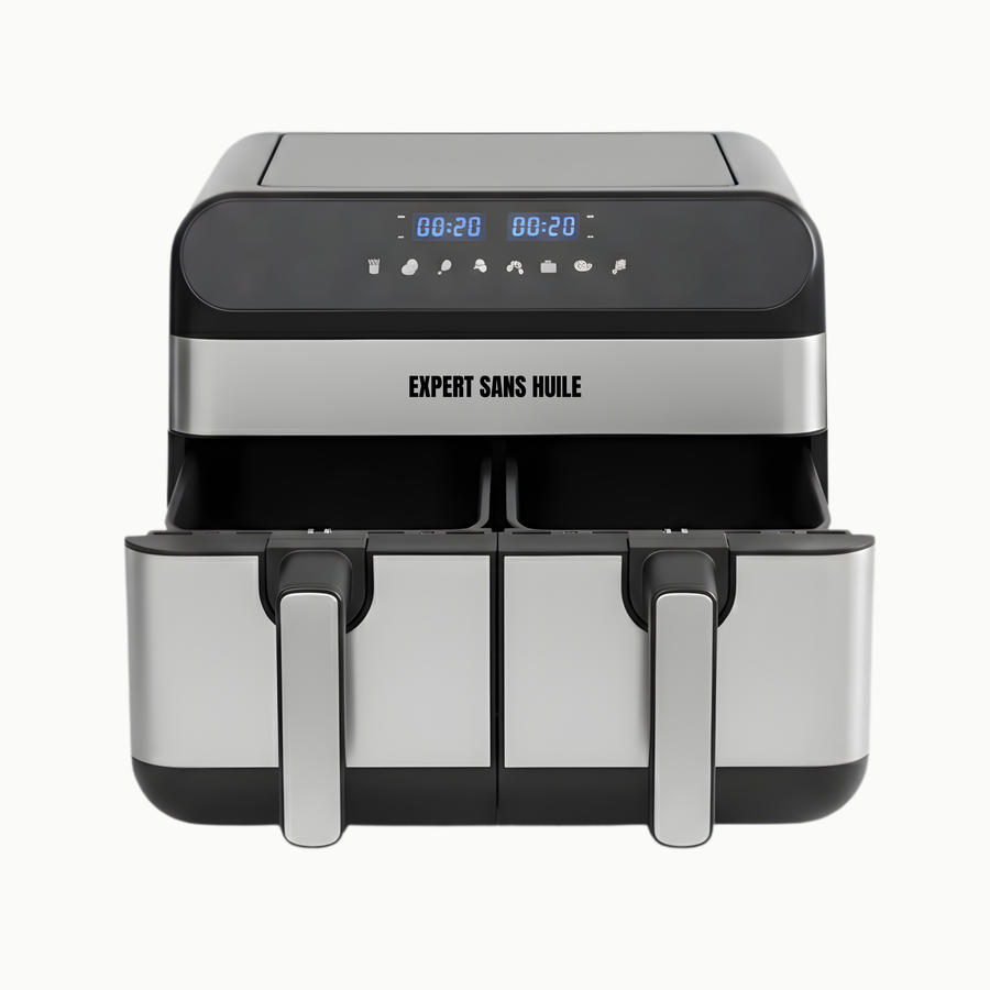 Air Fryer Duo 10L Expert Sans Huile® - 2400W Dual Zone 8 Prog